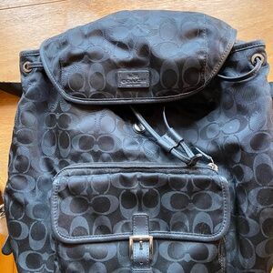 Vintage Coach Black Backpack